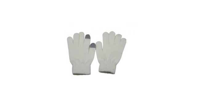 No Name Dot Touch Screen Glove Wool White Size M L