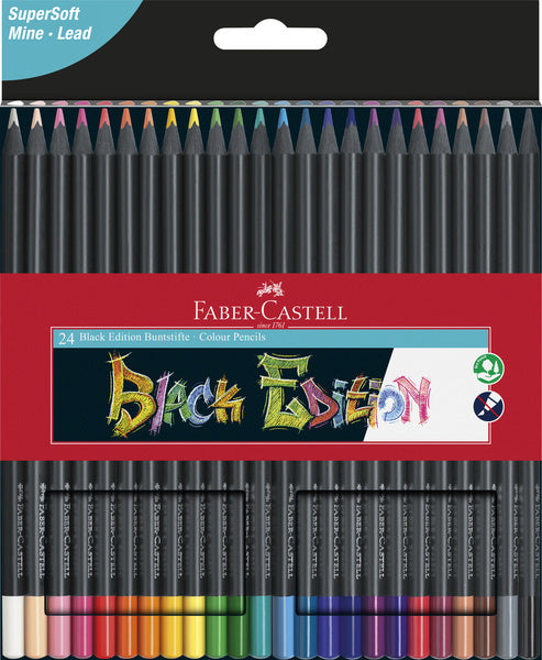 Faber Castell Faber Castell FC-116424 Lápices de colores Edición Negra en la bolsa 24 piezas