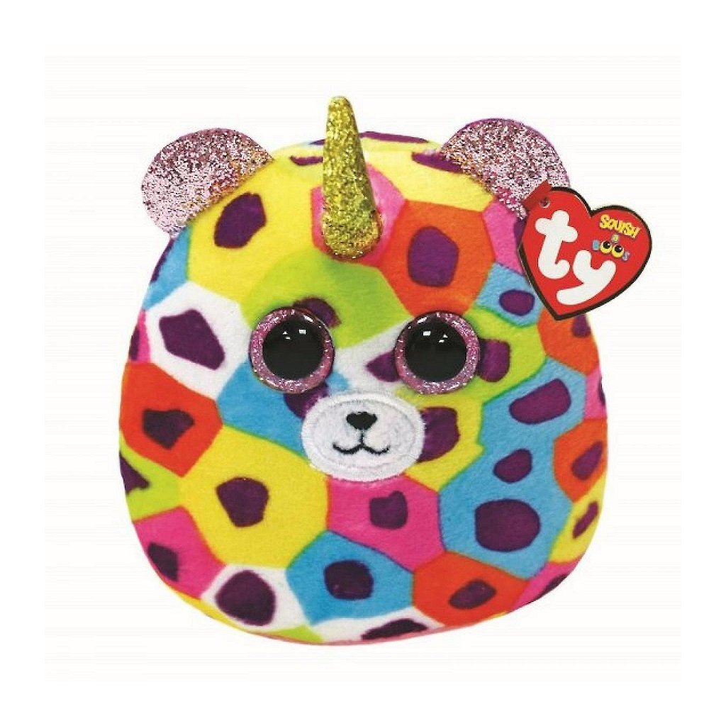 Ty squish a boo cuddle cushion leopard giselle 8 cm