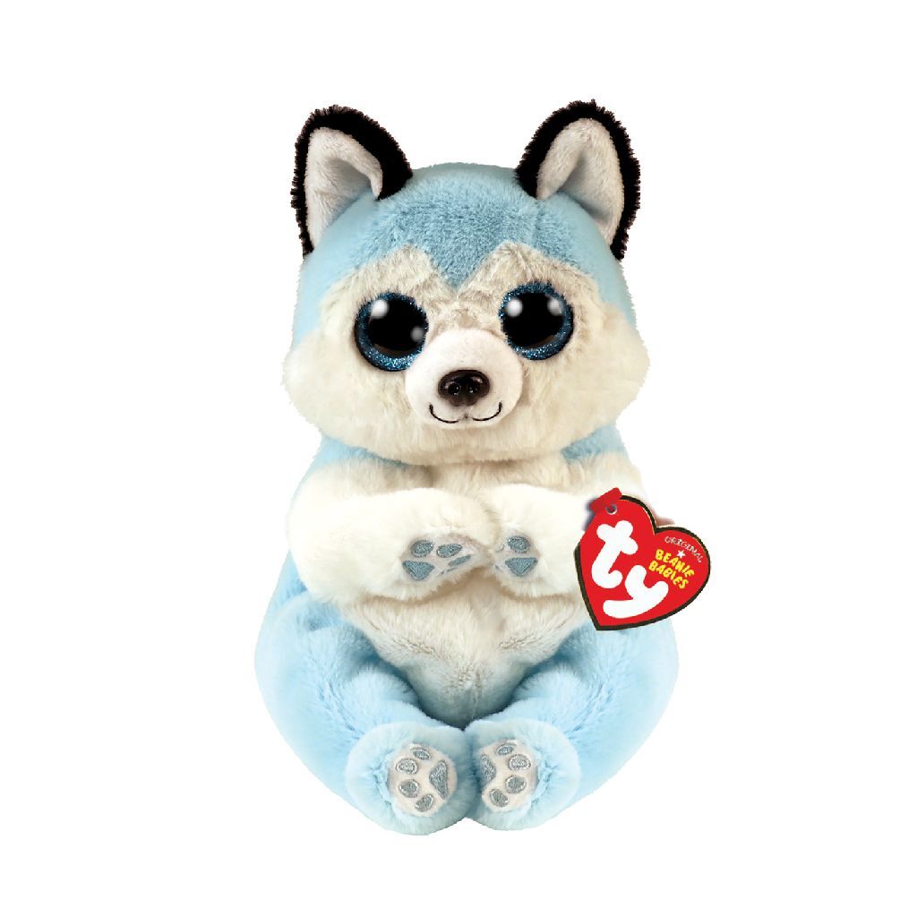 Ty Beanie Babies Bellies Thunder Blue Husky, 15cm