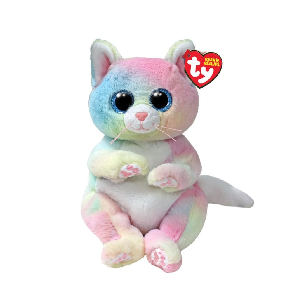 Ty Ty Beanie Bellies Hug Cat Rainbow 15 cm