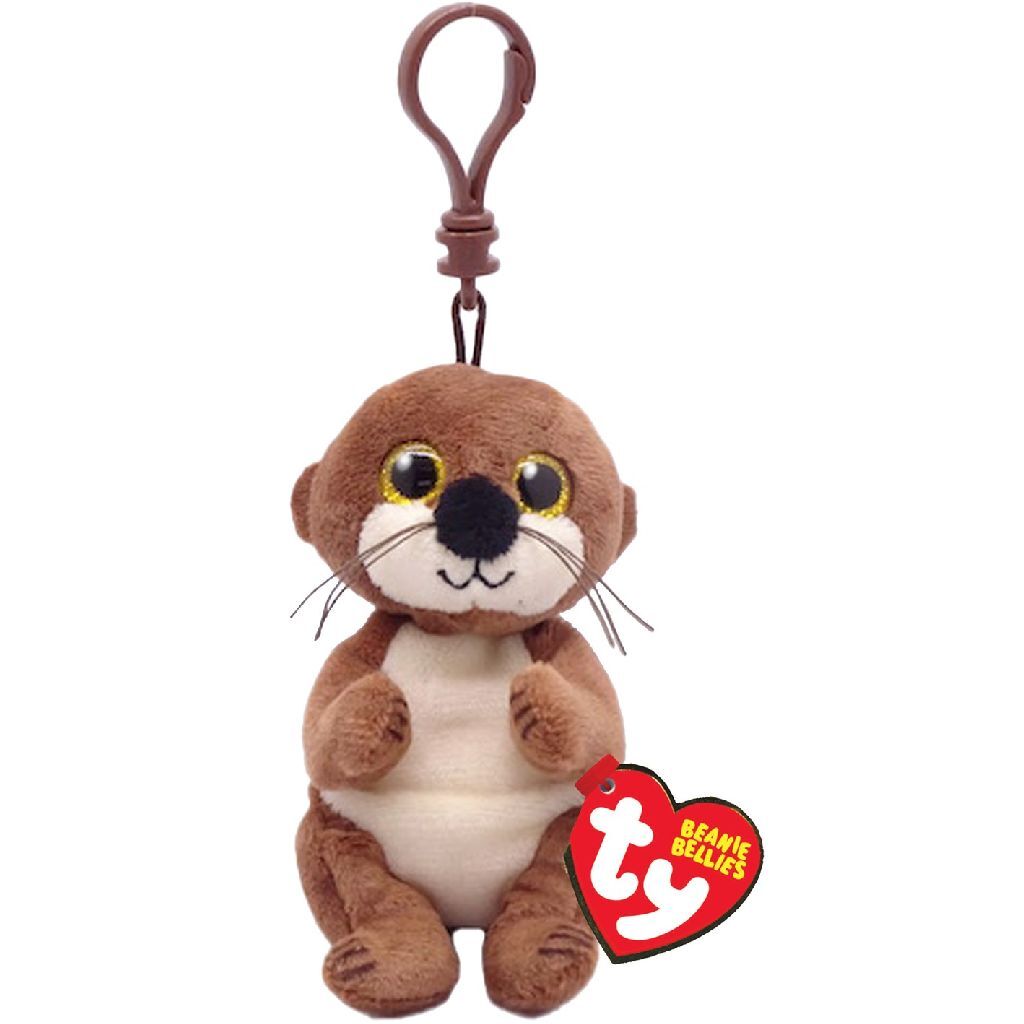 Ty beanie babies bellies clip hug otter mitch 10 cm