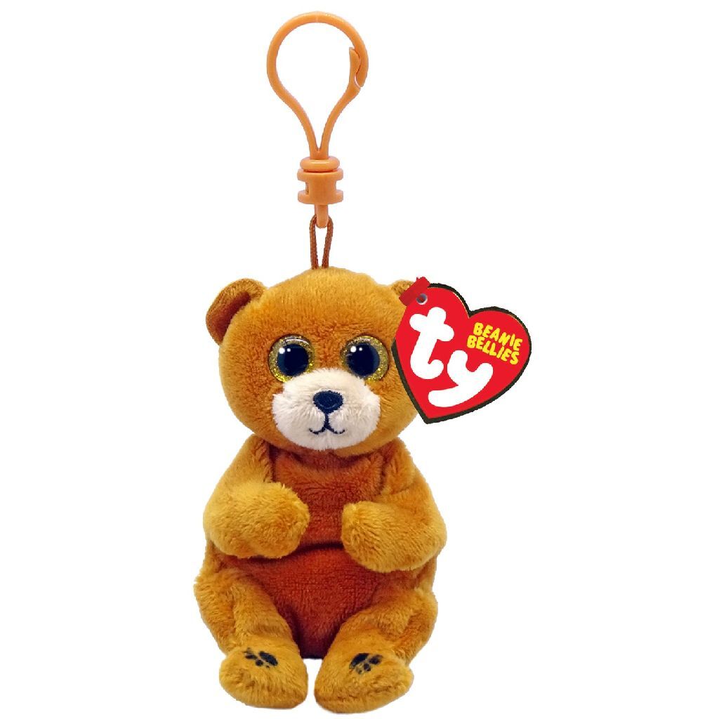 Ty Beanie Babies Bellies Clip Duncan Bear, 10cm