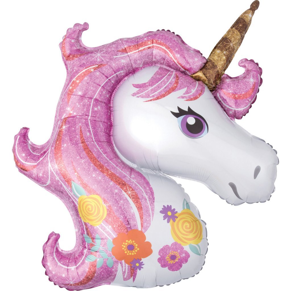 Basis Foil Balloon Unicorn 83x73 cm