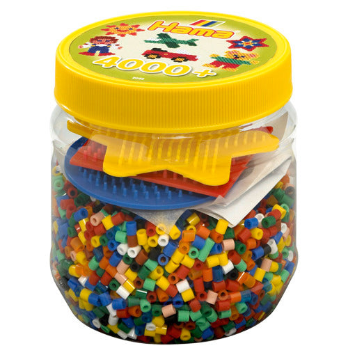 Hama ironing bead set in pot, 4000st.