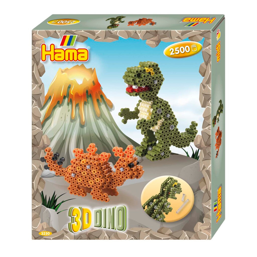 Hama strykpärl Set 3D Dino, 2500st.