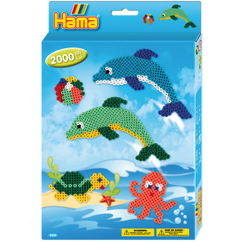 Hama Ironing Bead Set Dolphins, 2000st.