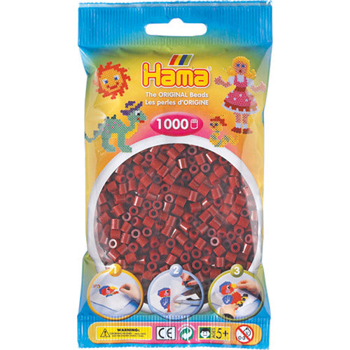 Perle di ferro Hama 1000 pezzi Bordeaux rosso