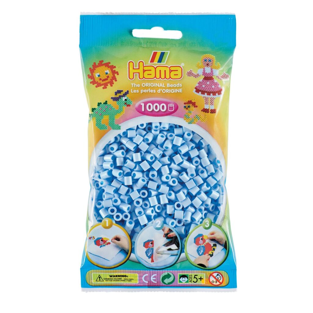 Perle di ferro Hama Pastello blu ghiaccio 1000 pezzi