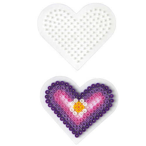 Hama iron bead board - Heart Klein