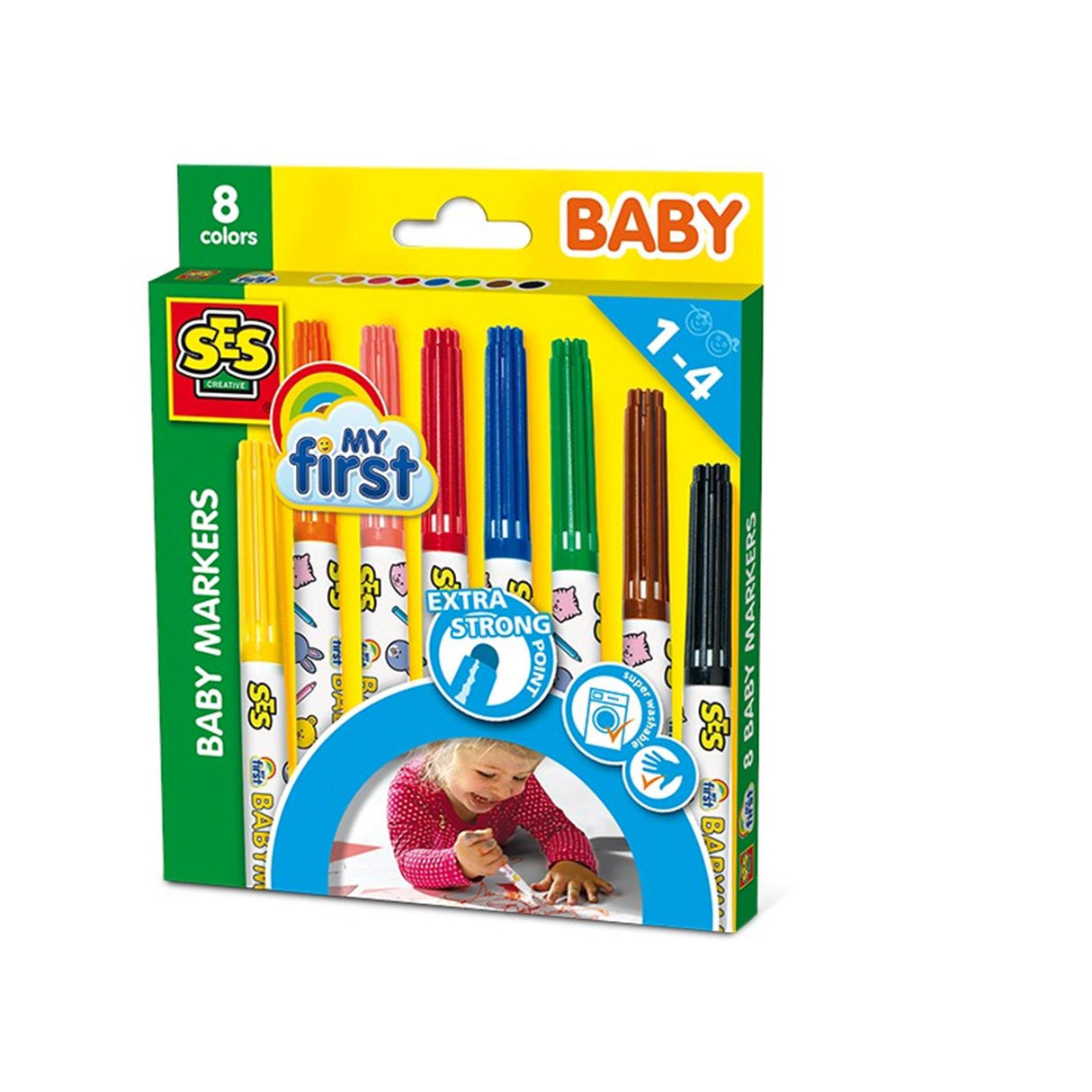 Ses meng éischt - Puppelchen Marker 8 Faarwen