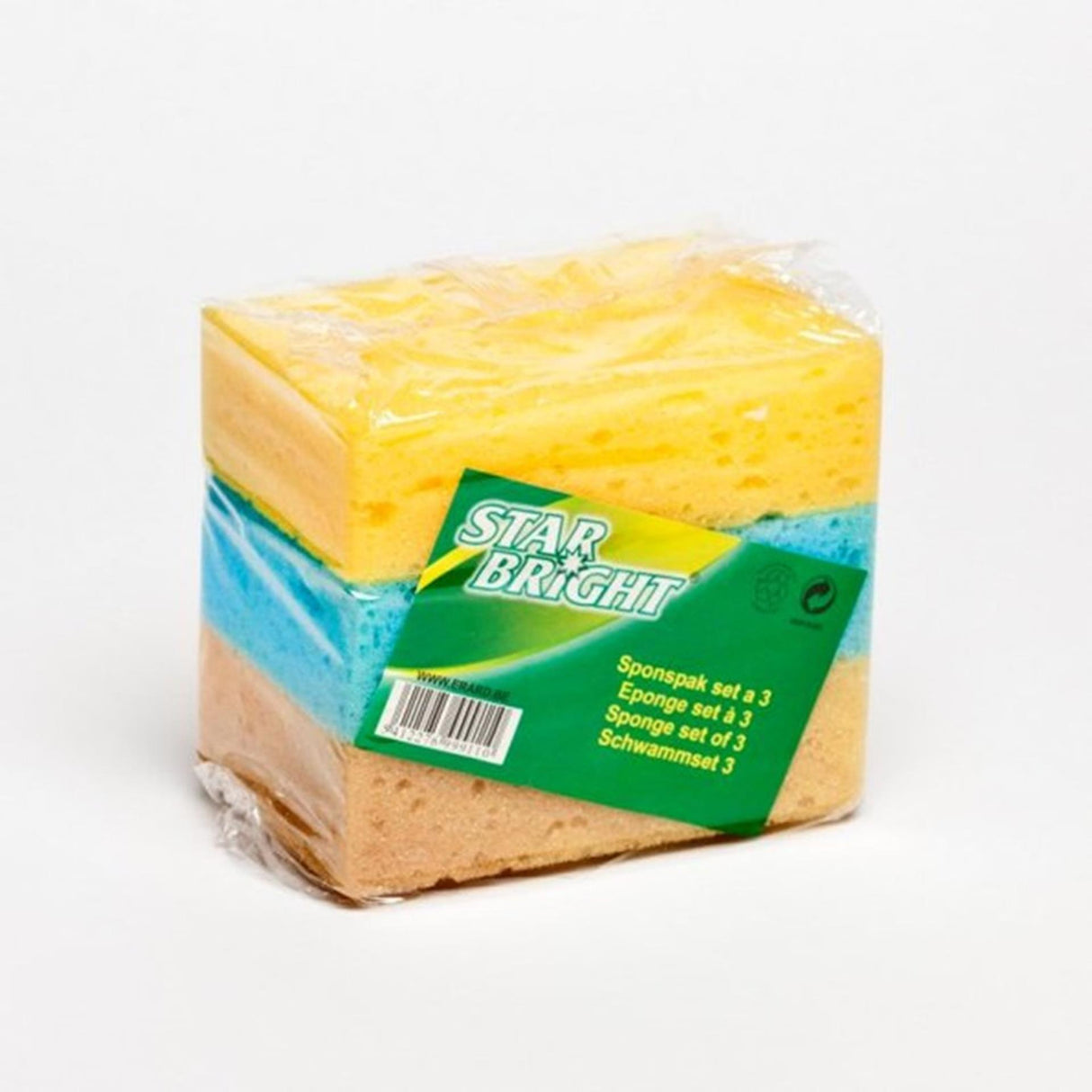 Starbright sponge 3 pieces 14.5x9x4cm