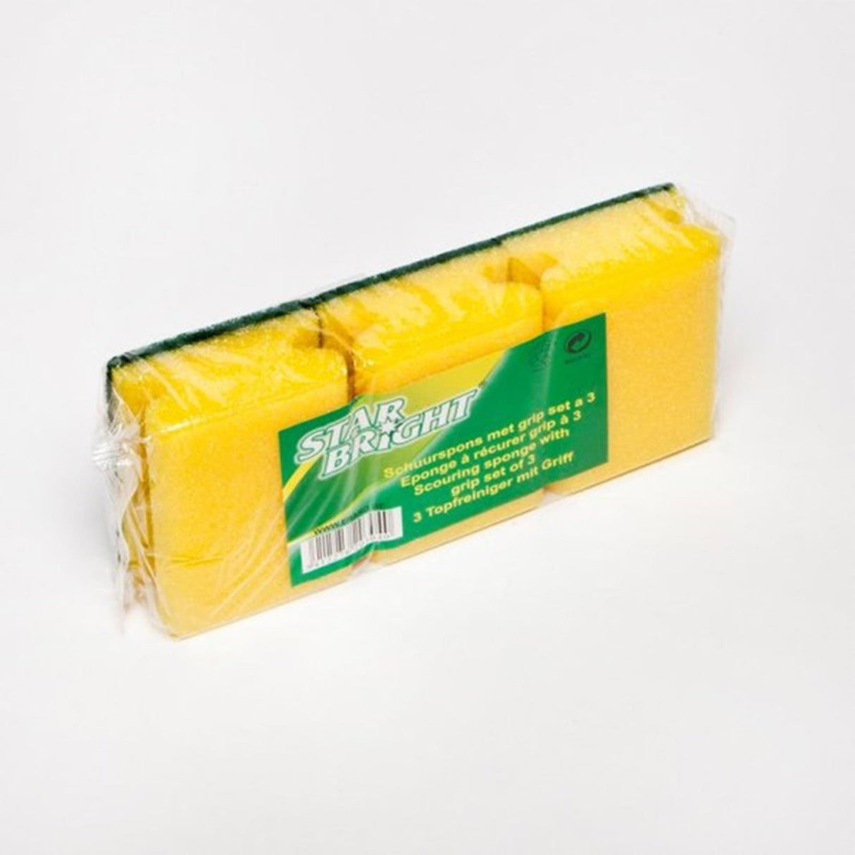 Starbright scouring pad with grip 3 pcs