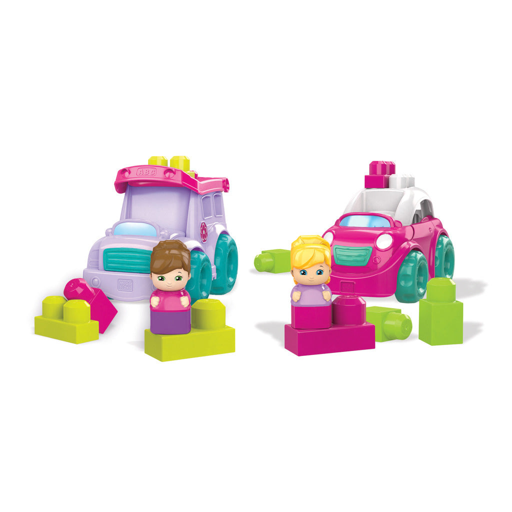 Mega Bloks Small Vehicle + Figure Pink