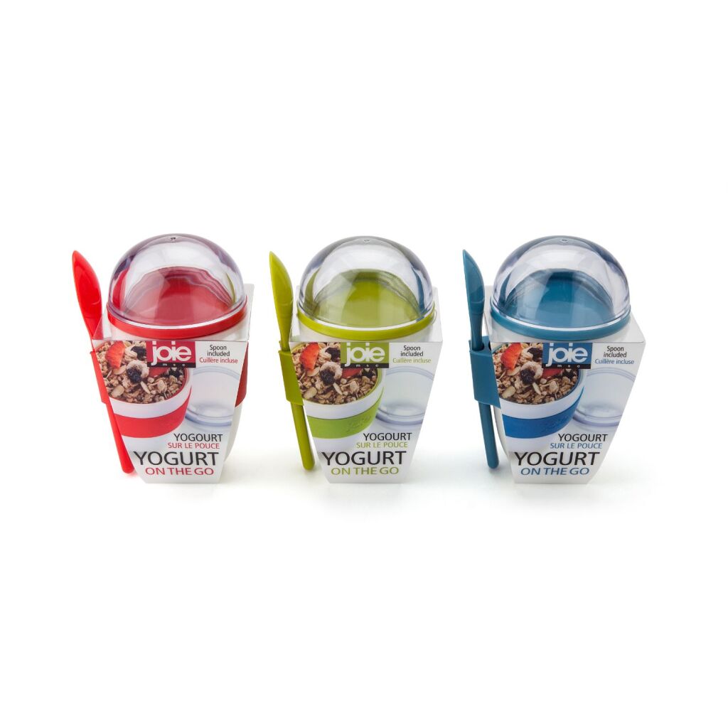 Joie joie yoghurt on the go beker 2 compartimenten + lepel 228ml