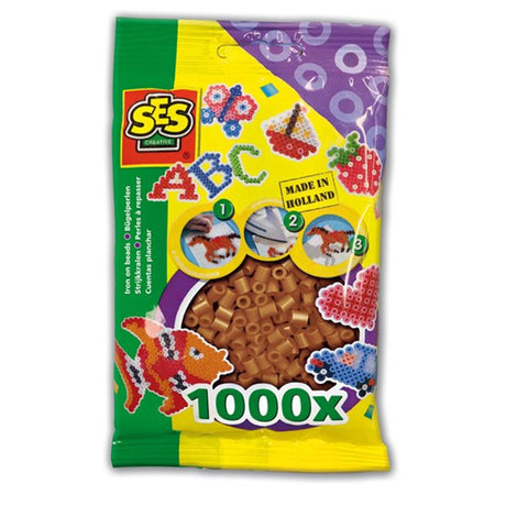 Ses påstrykningsperler brune 1000 stk.