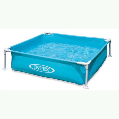 Piscina para niños con marco azul