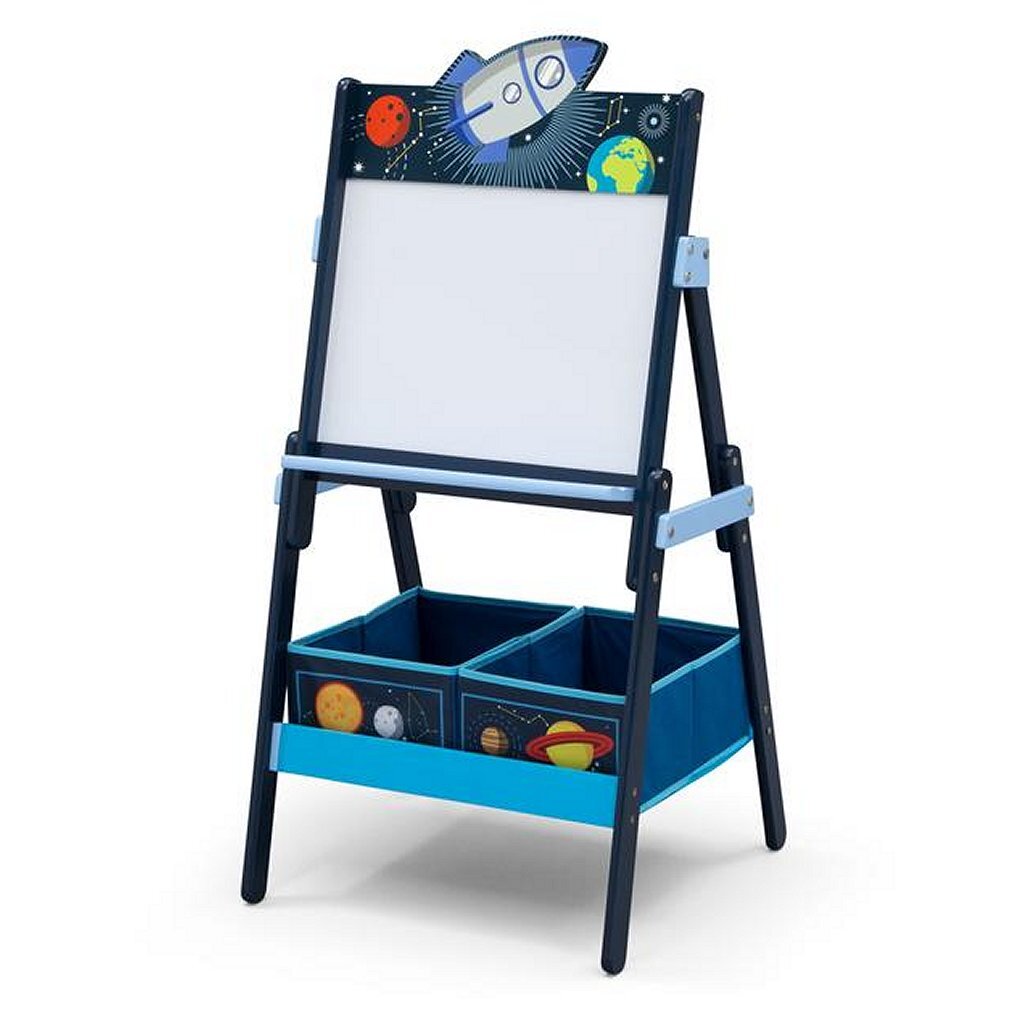 Delta Children Space Adventures Te87544sa trä magnetiska whiteboard + lagringsutrymme