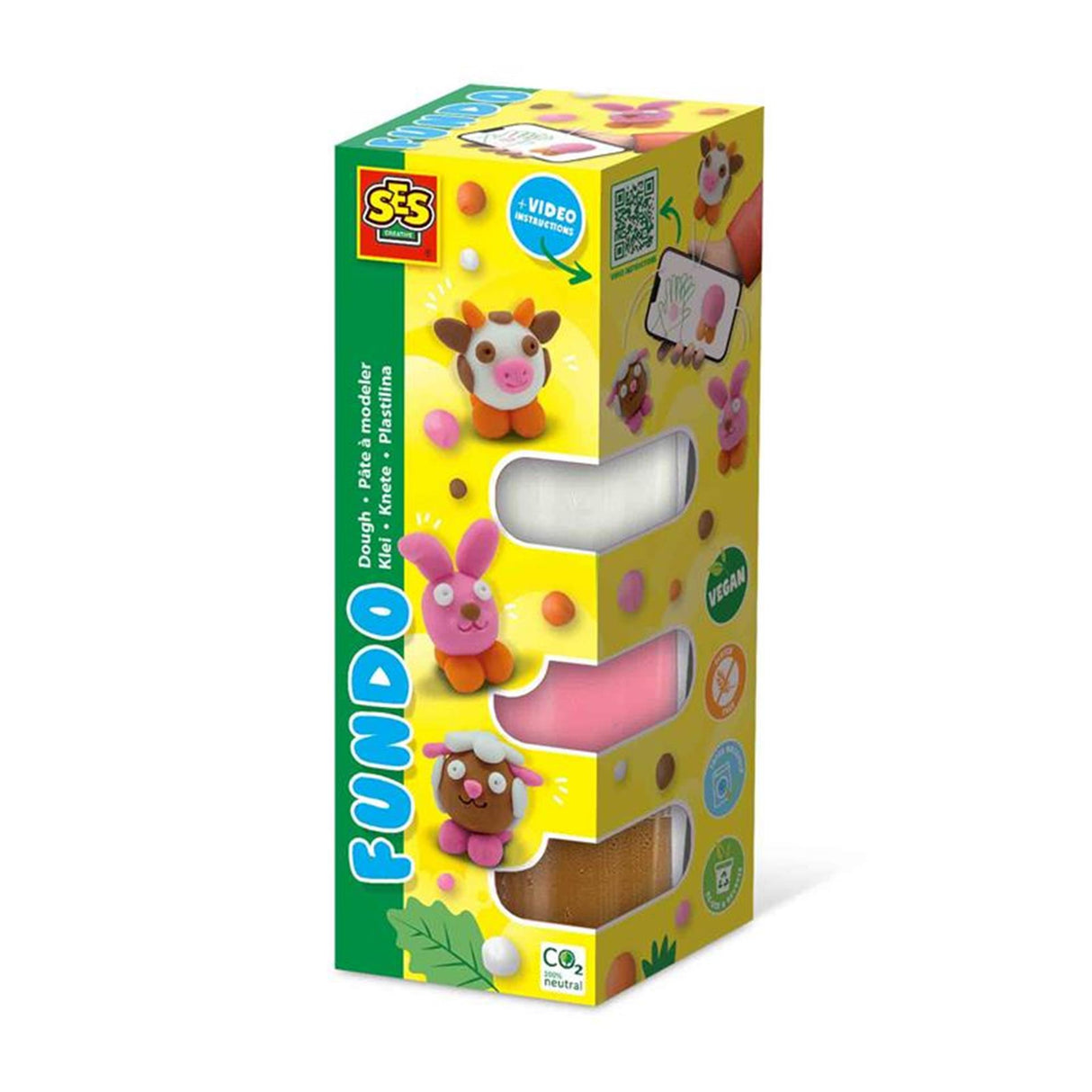 Ses fundo clay - farm animals (3x90gr-1x40gr)