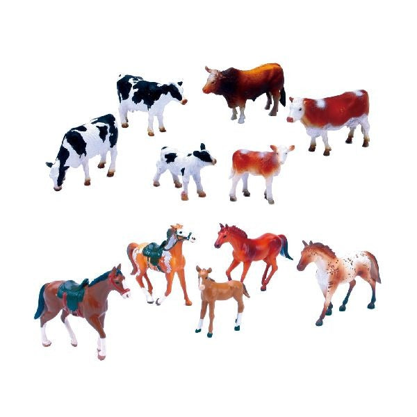 Newray Newray Set Horses or Cows 6 pieces