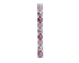 Decoris Christmas balls 3cm 9 pieces glass pink champa