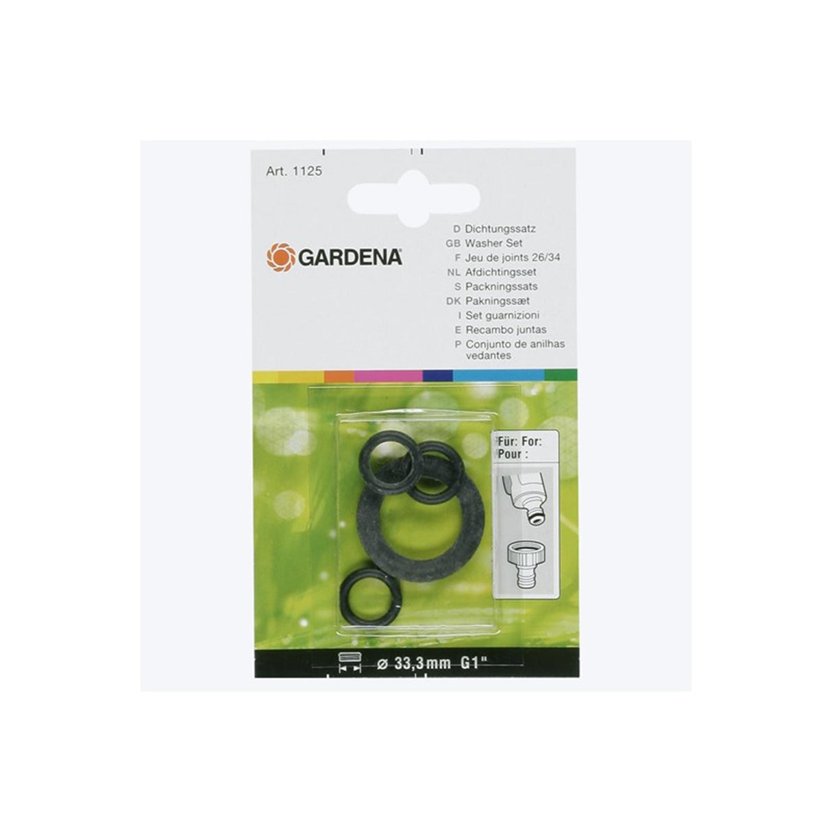 Gardena sett med gummiringer 1 2
