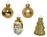 Decoris julfigurset glasrör 9 delar guld