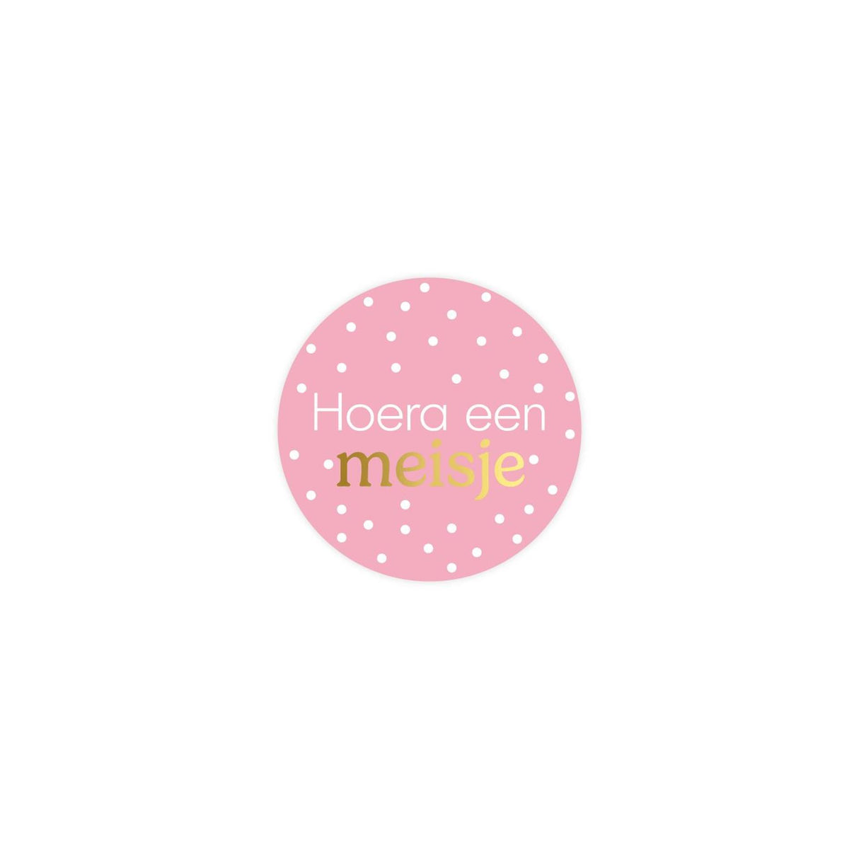 Keesseberäich Stickeren hurra e Meedchen ø40mm 250pcs