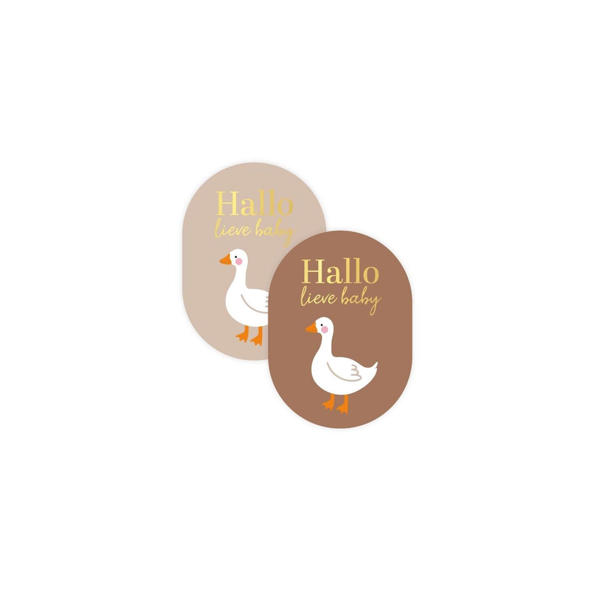 Keessebecher Sticker Hallo léif Puppelchen + Gäns 250 Stéck