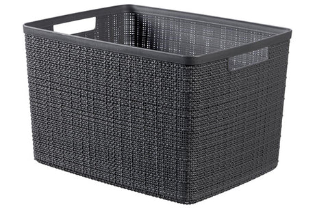 Panier en jute Curver l 20l gris foncé