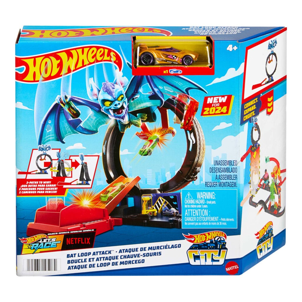 Hot Wheels Vleermuisaanval Looping Speelset