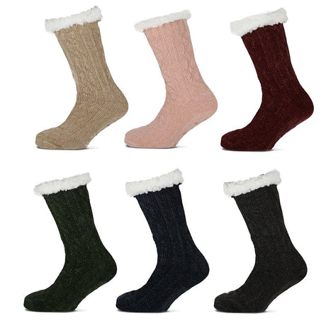 Producten homesocks basset chenille cable assortiment 30 paar
