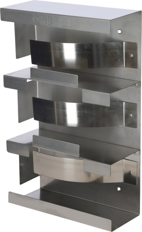Wall holder for disposable gloves, 3 parts
