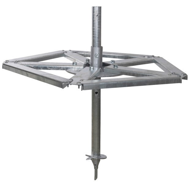 Ground anchor set for pole brush maxi