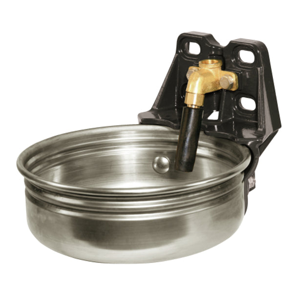 Stainless steel drinking bowl 5l with rod valve 12 type e21