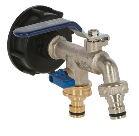 Products ball valve with two quick couplers separately lockable