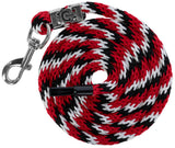 Abi products lead rope mustang karjn hook red black white