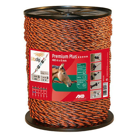 Ako products premium plus polywire brown-orange 65mm 400m