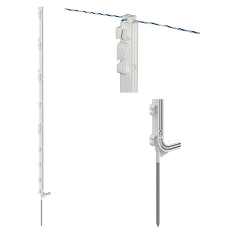 Ako products premium plastic pole white 147cm 5 pieces
