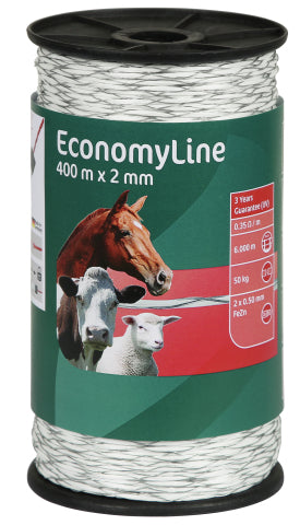 Ako products economyline electric fence white cross-wound 400m