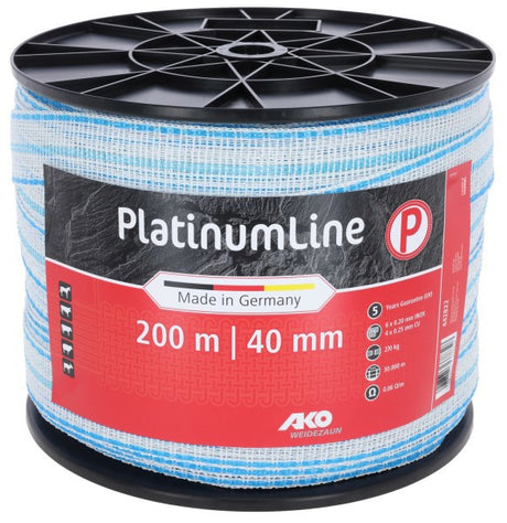Ako Platinline Schreckenband 40 mm wäiss-blo 200m