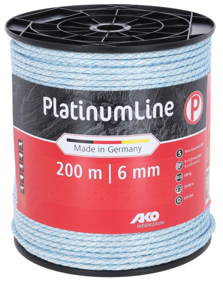 Ako Platinline Fechterschnouer 6mm 200m wäissblo