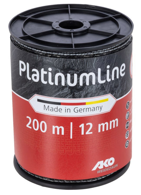 Ako products platinum line shock tape 12 mm black and white 200m