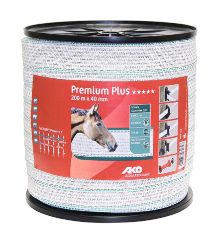 Ako products premium plus shock tape white-green 4cm 200m