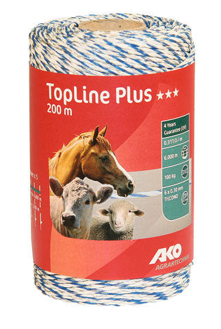 Ako products topline plus electric fence white-blue 3x030 tricond 200m