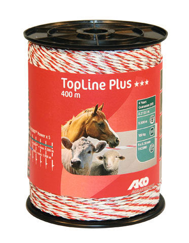 Ako Products Topline Plus Electric Fence White-Red 9x030 Tricond 400m