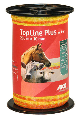 Ako products topline plus shock tape yellow-orange 1cm 200m