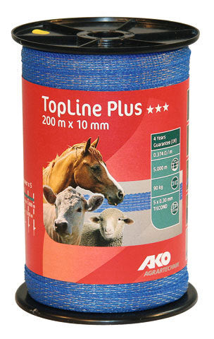 Ako products topline plus shock tape blue 1cm 200m