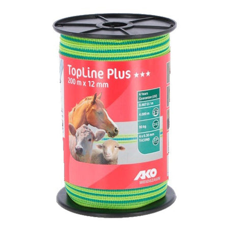 Ako products topline plus shock tape neon yellow-blue 12mm 200m