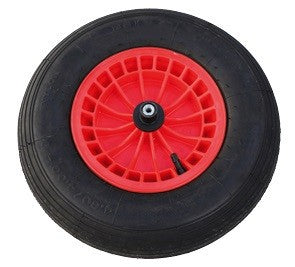 Fort produkter hjul 4 80 4 00x8 plastfelg rød aksel 13cm 2 lags
